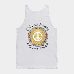 Celebrate diversity, embrace culture, African tribal peace culture Tank Top